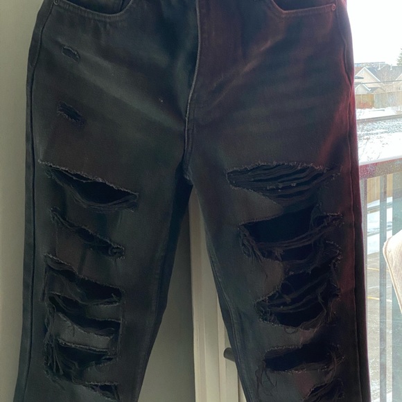 black distressed denim jeans - Picture 2 of 5